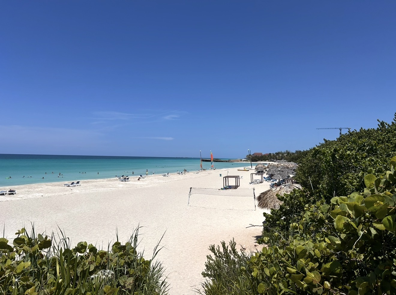 Turquoise water and white sand beach at Playa Vista Azul resort, Varadero, Cuba